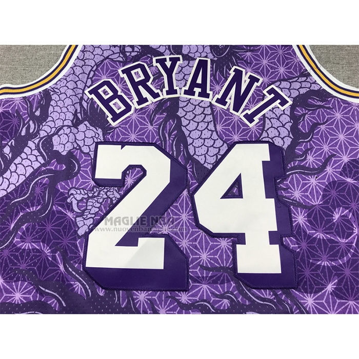 Maglia
 Kobe Bryant NO 24 Los Angeles Lakers Throwback Asian Heritage 1996-97 Viola

